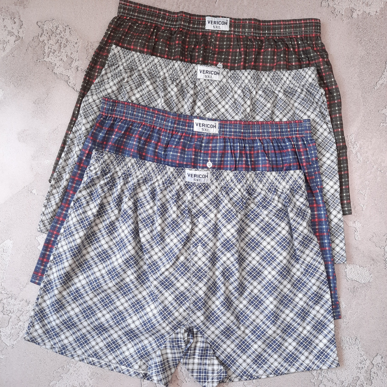 Чоловічі сімейні труси від 4XL до 6XL великкі розміри набір 4шт Vericoh боксери шорти  чоловіча білизна, фото 1