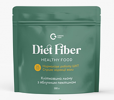 Комплекс клітковини Diet Fiber 300 г клітковина льону з яблучним пектином Грін-Віза  термін до 08.25