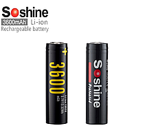 Акумулятор Soshine 18650 Li-Ion 3600 mAh захищений