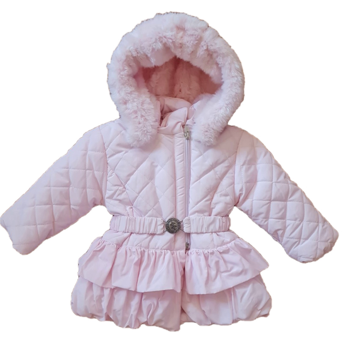 Зимова курточка для дівчинки Ceremony by Wojcik 4600 рожева 80