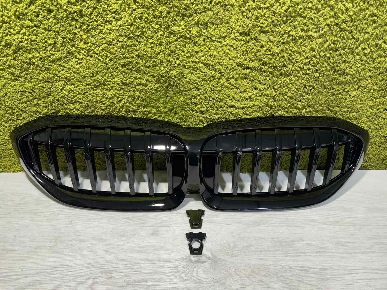 Грати бмв 3 серії г20 2019 грати bmw g20 2019 решітка нова одинарна чорна глянець, фото 1