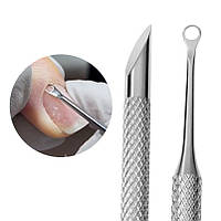 Кюретка пушер-кільце для видалення кутикули/птеригія неіржавка сталь манікюр-педикюр