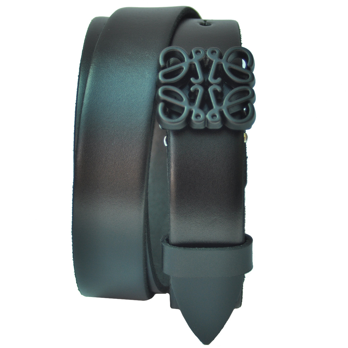 Ремінь жіночий шкіряний, пряжка чорна, 30 мм Арт.:RWK0105-30