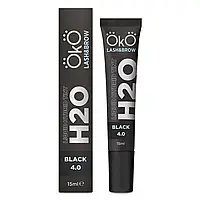 Фарба для брів та вій OKO Liquid Hybrid Tint H20 Black 4.0, 15 мл