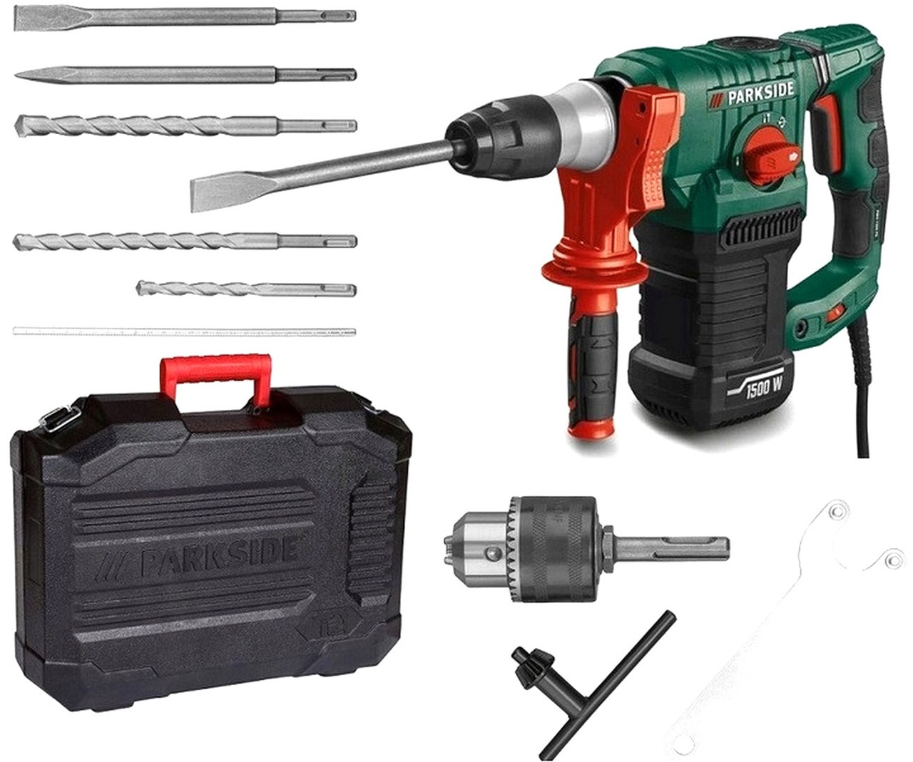 Сетевой перфоратор для дома, Перфоратор для профессиональных работ 1500Вт Parkside (Германия), PRM - фото 1 - id-p2610537804