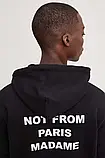 AllOriginal com ua Бавовняна кофта Drôle de Monsieur Le Hoodie Slogan чоловіча колір чорний з капюшоном з, фото 5