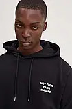 AllOriginal com ua Бавовняна кофта Drôle de Monsieur Le Hoodie Slogan чоловіча колір чорний з капюшоном з, фото 6