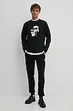 AllOriginal com ua Кофта Karl Lagerfeld чоловіча колір чорний з принтом 544942.705063 РОЗМІРИ ЗАПИТУЙТЕ, фото 3