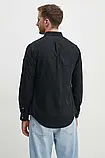 AllOriginal com ua Бавовняна сорочка Polo Ralph Lauren чоловіча колір чорний slim комір button-down 710767828, фото 4