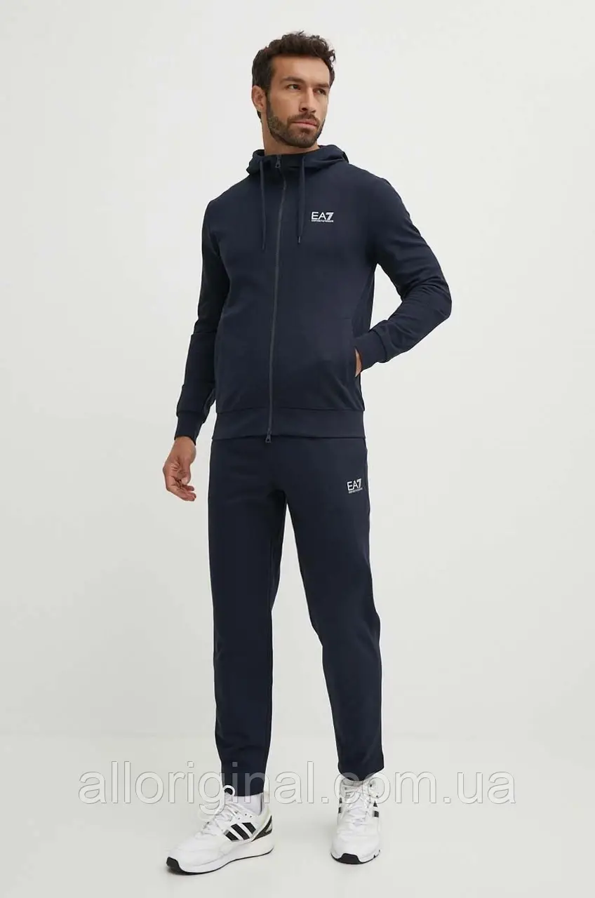 AllOriginal com ua Бавовняний спортивний костюм EA7 Emporio Armani колір синій PJVRZ.8NPV62 РОЗМІРИ ЗАПИТУЙТЕ
