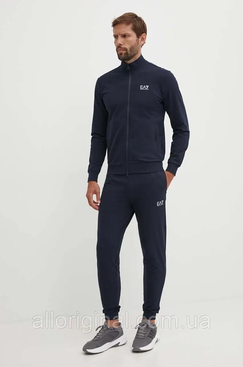 AllOriginal com ua Бавовняний спортивний костюм EA7 Emporio Armani колір синій PJVRZ.8NPV60 РОЗМІРИ ЗАПИТУЙТЕ