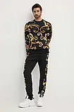 AllOriginal com ua Бавовняні спортивні штани Versace Jeans Couture колір чорний візерунок 77GAA3C0 FS161, фото 3