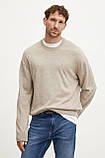 AllOriginal com ua Вовняний светр ZADIG&VOLTAIRE чоловічий колір бежевий легкий KMSW00713 РОЗМІРИ ЗАПИТУЙТЕ, фото 3