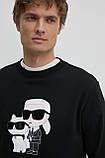 AllOriginal com ua Кофта Karl Lagerfeld чоловіча колір чорний з принтом 544942.705063 РОЗМІРИ ЗАПИТУЙТЕ, фото 5