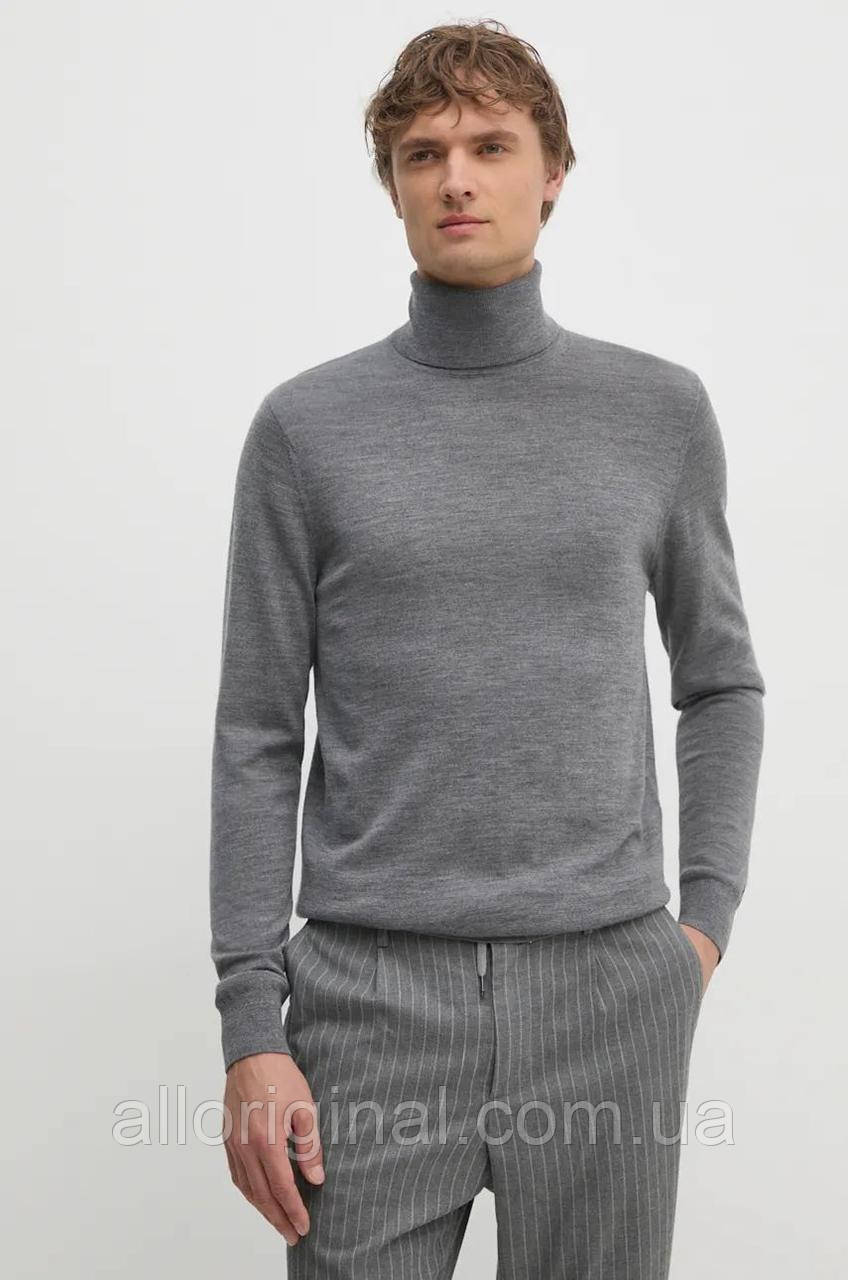 AllOriginal com ua Вовняний светр Tommy Hilfiger чоловічий колір сірий легкий гольф MW0MW36537 РОЗМІРИ