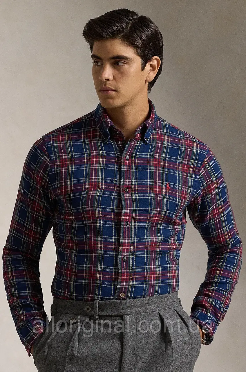 AllOriginal com ua Бавовняна сорочка Polo Ralph Lauren чоловіча regular комір button-down 710953351 РОЗМІРИ