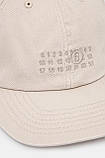 AllOriginal com ua Бавовняна бейсболка MM6 Maison Margiela колір бежевий з аплікацією SH2TC0002.M35190 РОЗМІРИ, фото 3