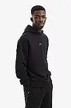 AllOriginal com ua Бавовняна кофта A-COLD-WALL* Essential Hoodie чоловіча колір чорний з капюшоном з принтом, фото 6