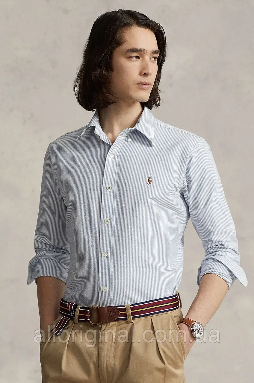AllOriginal com ua Бавовняна сорочка Polo Ralph Lauren чоловіча regular комір button-down 710792041 РОЗМІРИ