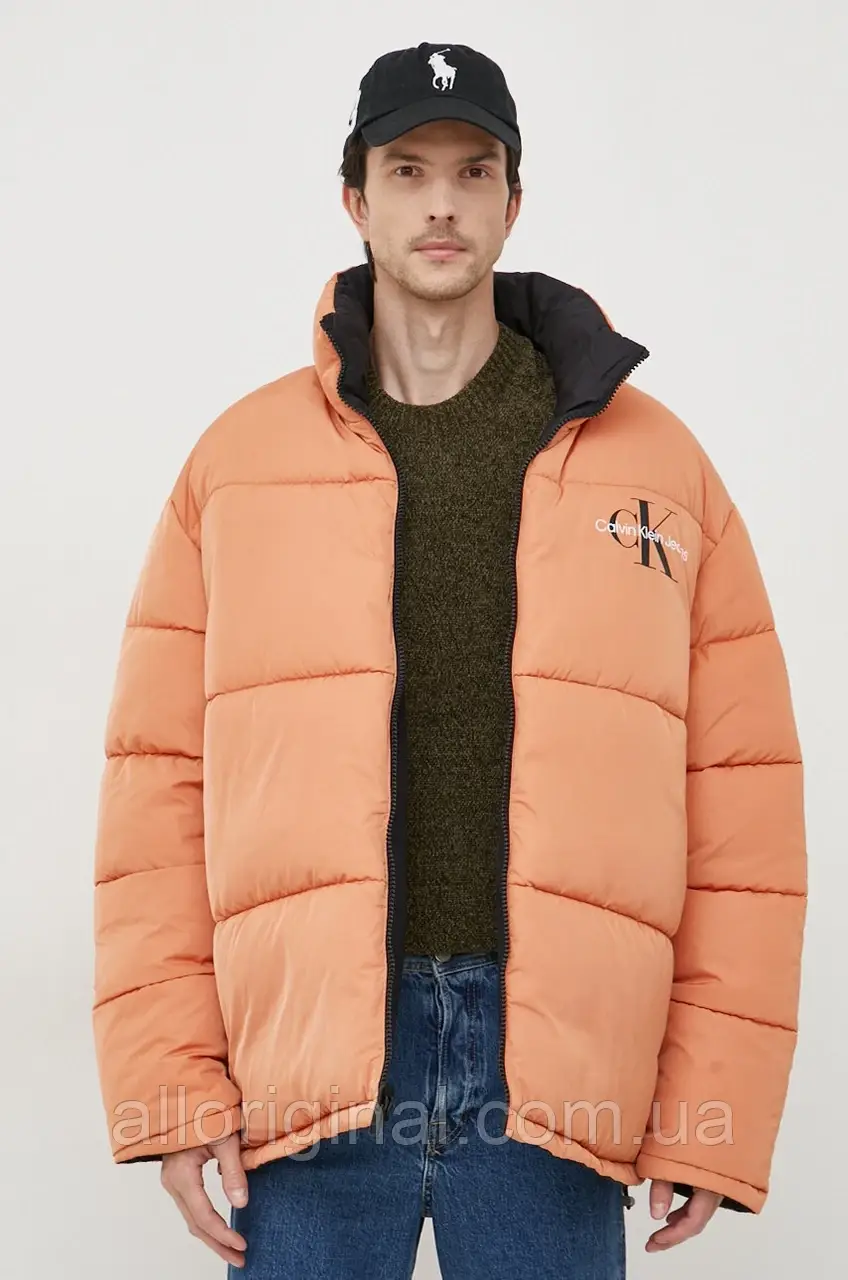 AllOriginal com ua Двостороння куртка Calvin Klein Jeans чоловіча колір чорний зимова oversize РОЗМІРИ