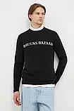 AllOriginal com ua Светр Bruuns Bazaar Simon Nouveau чоловічий колір чорний легкий РОЗМІРИ ЗАПИТУЙТЕ, фото 5