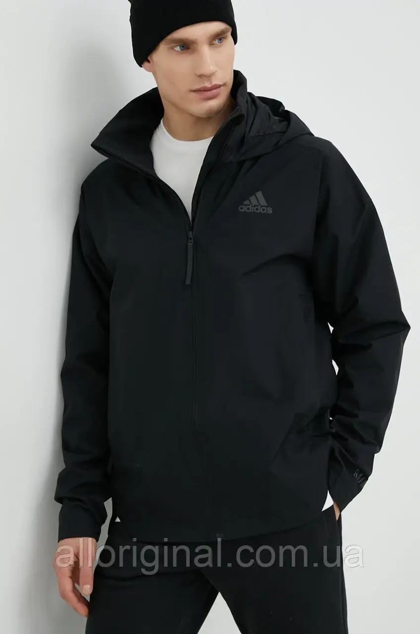 AllOriginal com ua Дощовик adidas чоловіча колір чорний перехідна РОЗМІРИ ЗАПИТУЙТЕ