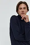 AllOriginal com ua Вовняний светр BOSS чоловічий колір синій легкий гольф РОЗМІРИ ЗАПИТУЙТЕ, фото 5