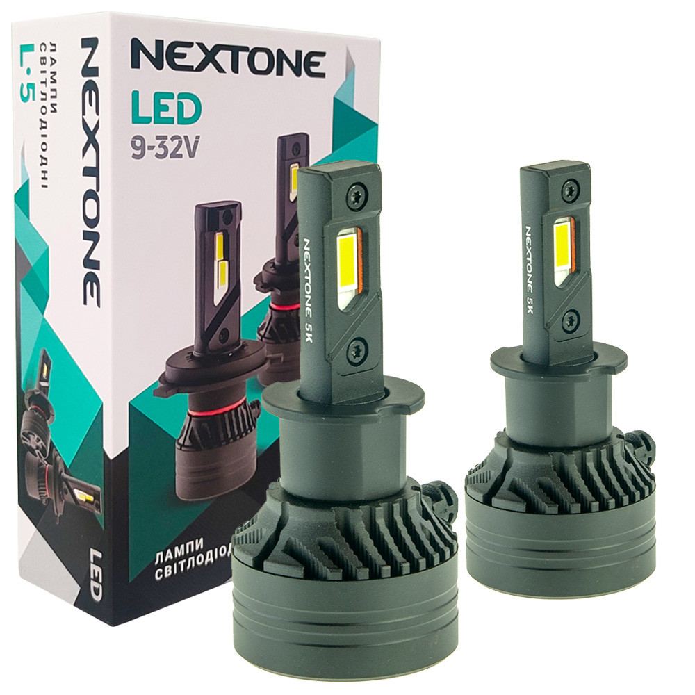 Лампа світлодіодна для фар Nextone LED H3 5000K 10000LM L5 2 шт комплект