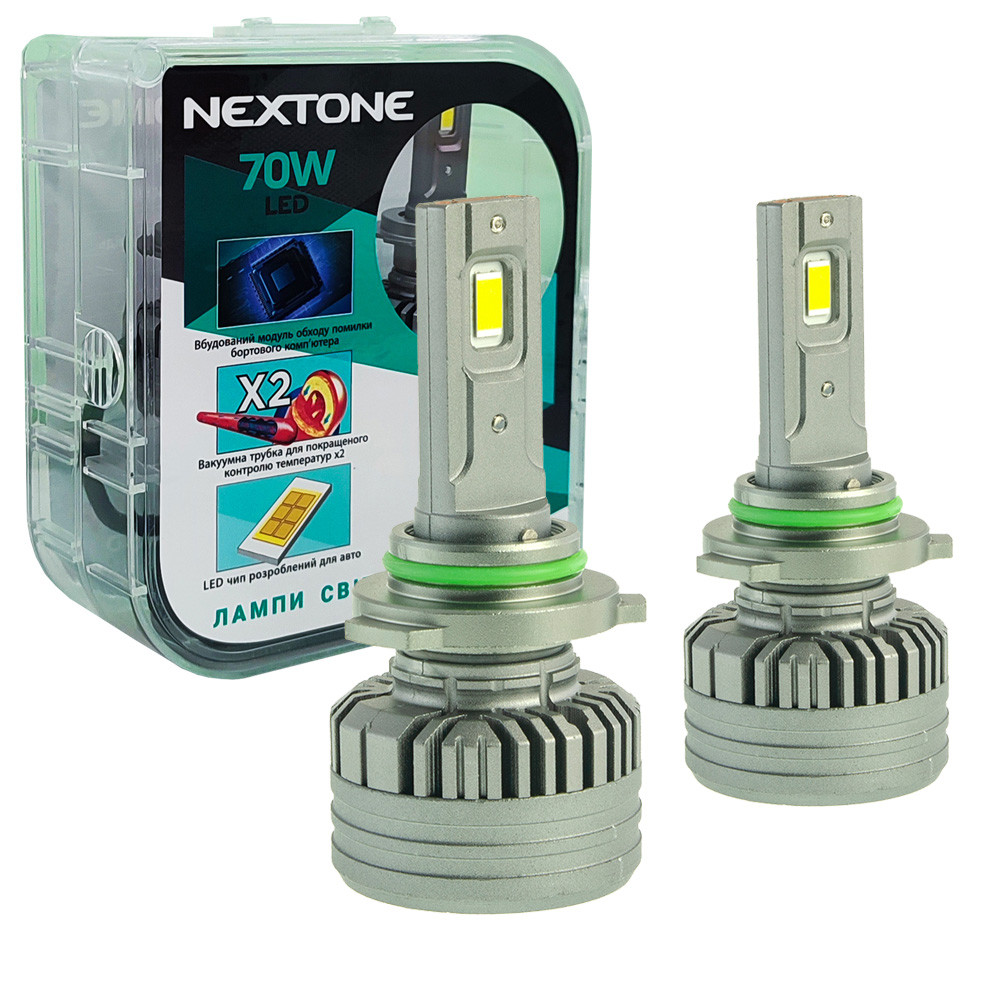 Лампа світлодіодна для фар Nextone LED 9012 HIR2 6000K 18000LM L4 2 шт комплект