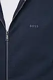 AllOriginal com ua Бавовняна кофта BOSS чоловіча колір синій з капюшоном однотонна РОЗМІРИ ЗАПИТУЙТЕ, фото 6