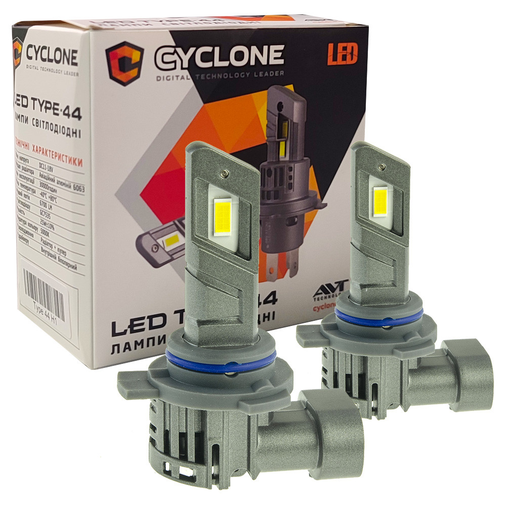 Лампа світлодіодна для фар CYCLONE LED 9012 HIR2 5000K 6700LM TYPE 44 2 шт комплект