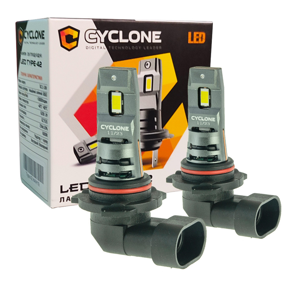 Лампа світлодіодна для фар CYCLONE LED HB4 6000K 6200LM TYPE 42 2 шт комплект