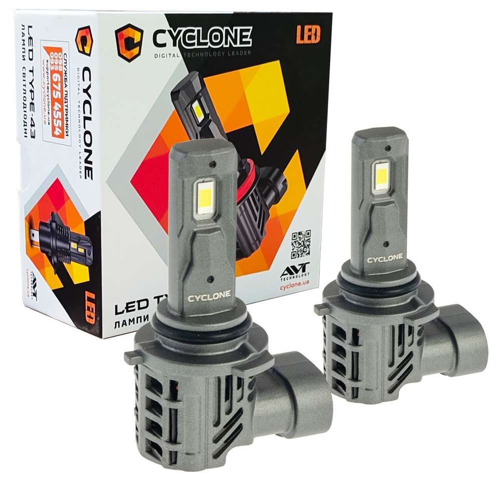 Лампа світлодіодна для фар CYCLONE LED HB4 5500K 7000LM TYPE 43 2 шт комплект