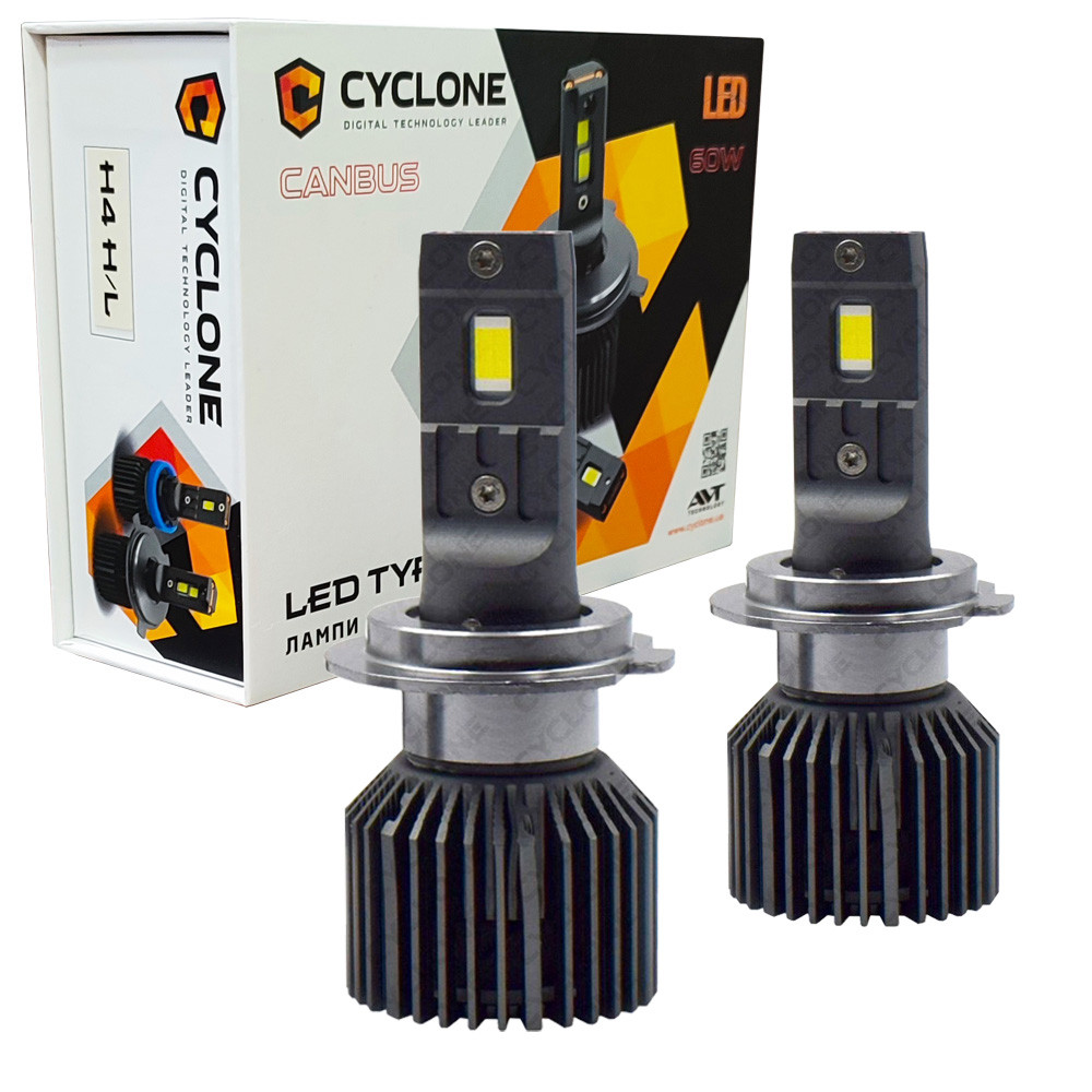 Лампа світлодіодна для фар CYCLONE LED H7 6000K 12000LM TYPE 45 2 шт комплект