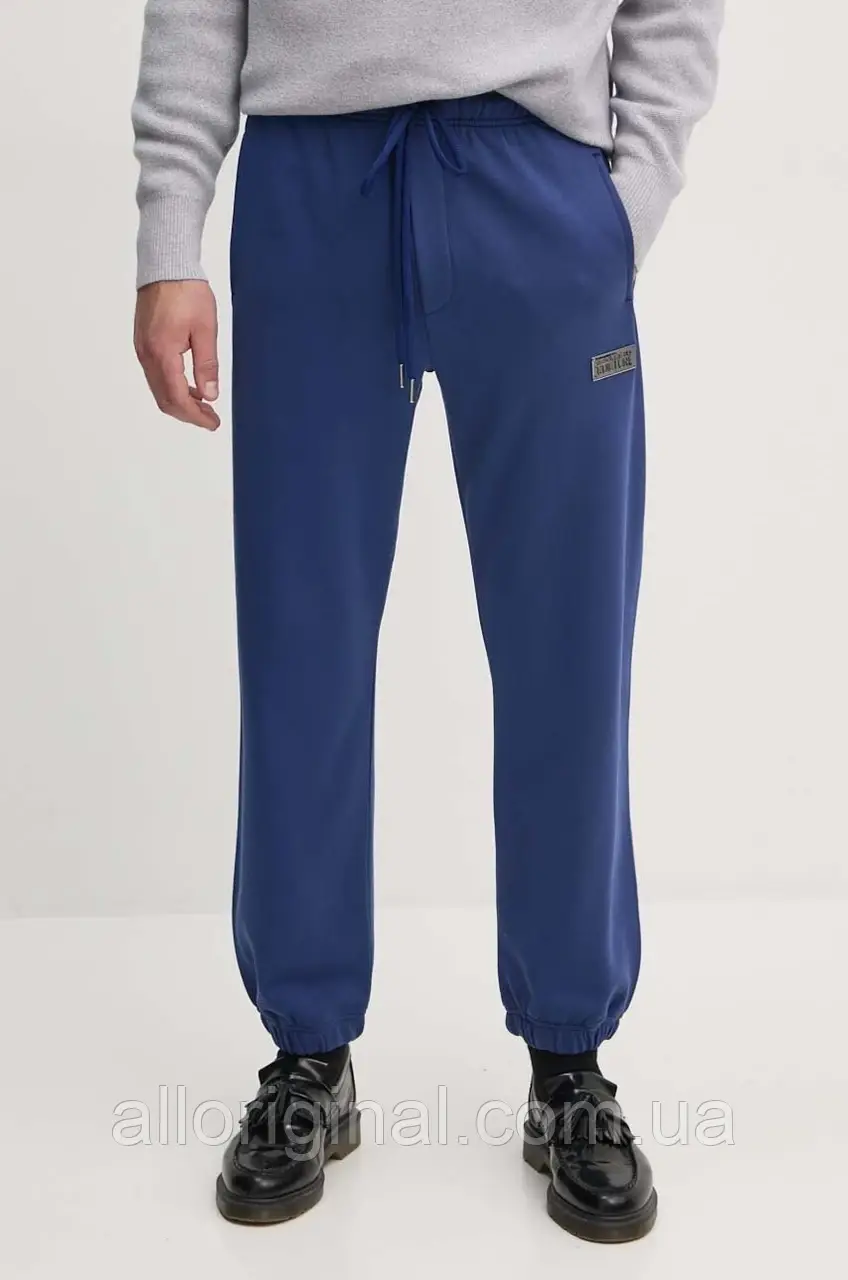 AllOriginal com ua Бавовняні спортивні штани Versace Jeans Couture однотонні 77GAAT08 CF00T РОЗМІРИ ЗАПИТУЙТЕ