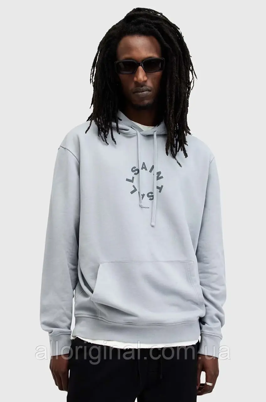 AllOriginal com ua Бавовняна кофта AllSaints TIERRA чоловіча з капюшоном з принтом M036NB РОЗМІРИ ЗАПИТУЙТЕ