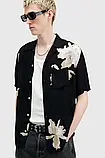 AllOriginal com ua Сорочка AllSaints LACHAISE чоловіча колір чорний relaxed класичний комір M117SB РОЗМІРИ, фото 3