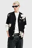 AllOriginal com ua Сорочка AllSaints LACHAISE чоловіча колір чорний relaxed класичний комір M117SB РОЗМІРИ, фото 6
