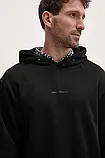 AllOriginal com ua Бавовняна кофта Armani Exchange чоловіча колір чорний з капюшоном з принтом 6DZMLJ ZJ4XZ, фото 5