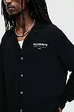 AllOriginal com ua Сорочка AllSaints UNDERGROUND чоловіча колір чорний relaxed класичний комір M073SB РОЗМІРИ, фото 3