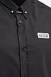AllOriginal com ua Бавовняна сорочка Versace Jeans Couture чоловіча колір чорний relaxed класичний комір, фото 3
