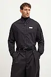 AllOriginal com ua Бавовняна сорочка Versace Jeans Couture чоловіча колір чорний relaxed класичний комір, фото 6