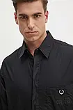 AllOriginal com ua Бавовняна сорочка Versace Jeans Couture чоловіча колір чорний relaxed класичний комір, фото 5
