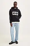 AllOriginal com ua Бавовняна кофта MSGM чоловіча колір чорний з капюшоном з принтом 3740MM525.247799 РОЗМІРИ, фото 4