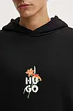 AllOriginal com ua Кофта HUGO чоловіча колір чорний з капюшоном з принтом 50517408 РОЗМІРИ ЗАПИТУЙТЕ, фото 7