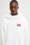 AllOriginal com ua Бавовняна кофта Diesel S-BOXT-HOOD-LAB чоловіча колір білий з капюшоном з аплікацією, фото 5