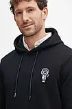 AllOriginal com ua Кофта Karl Lagerfeld чоловіча колір чорний з капюшоном з принтом 543910.705401 РОЗМІРИ, фото 5