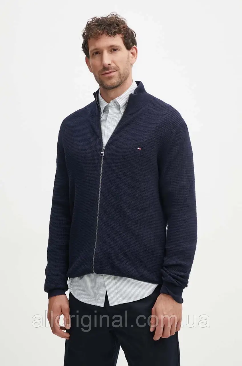 AllOriginal com ua Бавовняний кардиган Tommy Hilfiger колір синій MW0MW35472 РОЗМІРИ ЗАПИТУЙТЕ