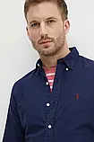 AllOriginal com ua Бавовняна сорочка Polo Ralph Lauren чоловіча колір синій slim комір button-down 710767828, фото 6