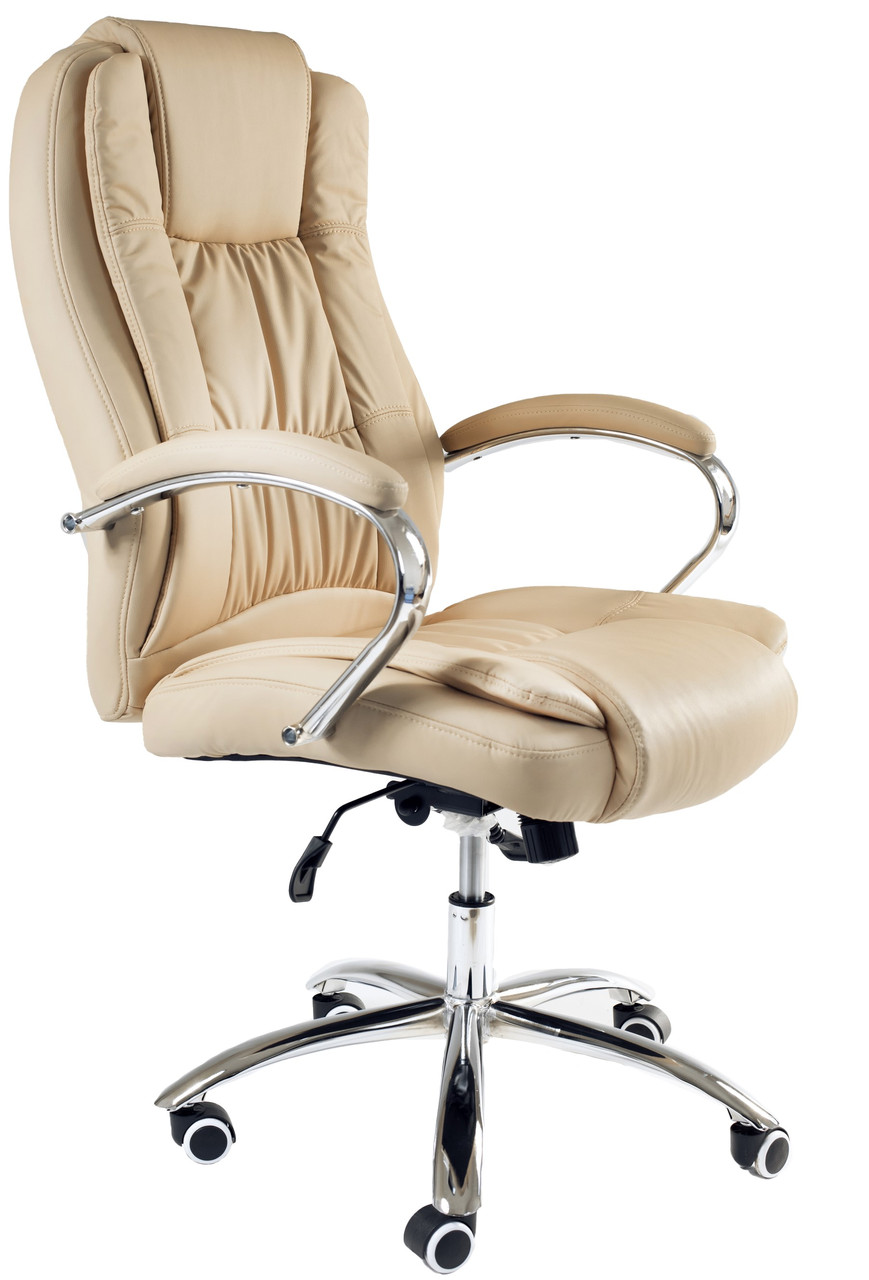 Комп'ютерне крісло керівника бежеве Калі Люкс Cali Lux TF з механізмом Anyfix для тривалої роботи, фото 1